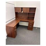 L Shaped Wooden Computer Desk - 71”L. X 19.5”D. X 63”H.