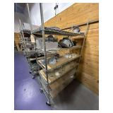 Metal Rolling Shelves - Heat Sinks & Other Commercial Lighting Accessories - 48" x 18" x 77"