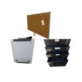 Contents On Walls - Cork Board - 35.5” L. X 23.5” W. - Small Dry Erase Board - 11” L. Xx8.5” W. - Plastic Letter Holders - 17” L. X 13” W.