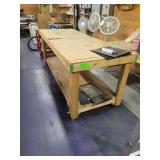 Rolling Industrial Work Table 8x3