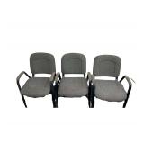 3 - Steel/Upolhersted Stackable Chairs