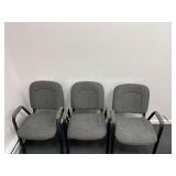 3 - Steel/Upolhersted Stackable Chairs