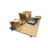 Contents On Table Includes Lighting Components- Hanging Wires - Screws- Ballasts