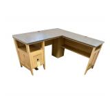 Wooden L Shaped Computer Desk - 94.5” L. X 23.5” D. X 29” H.