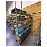 Metal Rolling Shelves - Commercial Lamp Fixtures - 48" x 18" x 77"