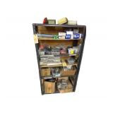 Metal Shelf w/ Various Hardware - 30" x 18" x 59"