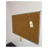 Contents On Walls - Cork Board - 35.5” L. X 23.5” W. - Small Dry Erase Board - 11” L. Xx8.5” W. - Plastic Letter Holders - 17” L. X 13” W.