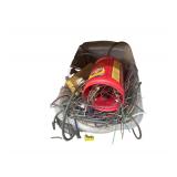 Spools of Various Electrical Wire - Loose Wire on the Ground - Wooden Spool