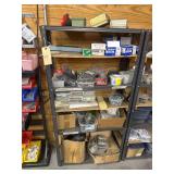 Metal Shelf w/ Various Hardware - 30" x 18" x 59"