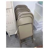 10 ULine Metal Folding Chairs