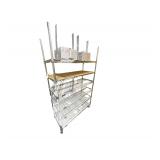 Metal Rolling Shelves - 2 Heat Sinks - 48" x 18" x 77"