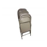 10 ULine Metal Folding Chairs
