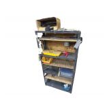 Metal Shelf w/ Various Hardware, Bar Clamp, & C Clamp - 30" x 18" x 59"
