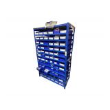 Fastenal Hardware Organizer Rack w/ Bins - SEE PHOTOS - 48" x 24" x 78"