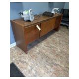 Wooden Cradenza With Built In Money Box - 6’ L. X 18” D. X 29” H.