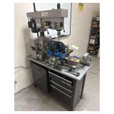 Smithy Granite 1220 LTD Drilling/ Milling Lathe Machine - 1PH Motor - Attached to Craftsman Tool Chest w/ Parts & Accessories - 48" x 20" x 66"