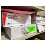 3 Boxes of Blach Leather Ring Book Indexes 11"x8.5" a Box of Pink Folders and Blue