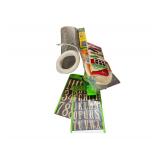 3/4” Weather Rubber Foam Weatherstrip, Heat Control Insulating Film, Vent Filters, Beadle Wraps, Mice Glue Traps, Gold Letter & Number Stickers, Etc.