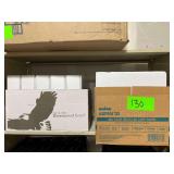 2 Boxes of White 3 Ring Binders