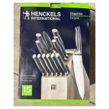 Henckels International German Stainless Steel 15 Piece Knife Set w/ Knife Block NIB