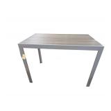 NEW Aluminum and Poly Wood Outdoor Bar Height Patio Table 59"x35.5"x41.5"H