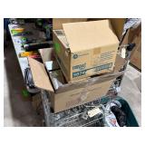 Box of Compact Plus 4-Roll Coreless High- Capacity Toilet Paper Dispenser Black Approximately 10 & Box of 6 Toilet Paper Holders