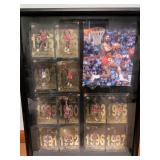 Michael Jordan Autographed 8x10 Photo w/ COA in Case w/ Big Card Gold Set 1985-1997