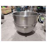 60qt Stainless Steel Commercial Mixer Mixing Bowl, Larger. Measures 19"D x 16.5"H