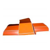 3 Large Rolls Bright Orange Labeling Stickers Approx 4" x 6"