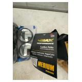 Tire Inflator - Blind Spot Mirrors - Pair of Leather Work Gloves