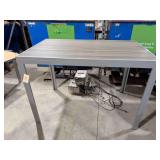 NEW Aluminum and Poly Wood Outdoor Bar Height Patio Table 59"x35.5"x41.5"H