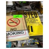 A Bag of Various Signs , And Private Property Signs