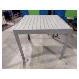 NEW Aluminum and Poly Wood Outdoor Patio Table 35.5"x35.5"x30"H
