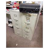 4 File Cabinets 15inx40in, Containg Folders,