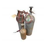 3 Tanks - Carbon Dioxide and Acetylene Tank w/ Torch Tip