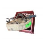 Bin of Heavy-Duty Ratchet Straps