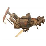 3 Different Types of Vice along with Wood Top Metal Base Work Bench 54"x24"x38"