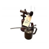 2 Vintage Metal Pump Oiler