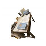 Drafting Table 60inx38inx45in, Contents on Top Included, Dell Monitor & Computer