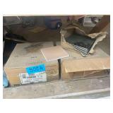 2 Boxes of Beige 6"x6" Tiles and 7 Black Tiles 8"x 8"