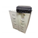 4 File Cabinets 15inx40in, Containg Folders,