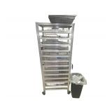 Aluminum 13 Tray Capacity Bakery Rack w/ Wire Trays Included - 6’ Height