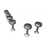 Stainless Steel Stools 22”H. X 13” Diameter Comes With 6 Extra Post