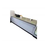 Wooden Formica Counter- 8’L. X 32”D. X 35.5”H. - Contents Not Included