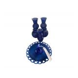 Cobalt Blue Beehive and Depression Blue Glass