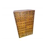 Antique J.A. Sexauer Mfg. Co. Plumbing Supply Merchandising Cabinet - Oak - Approx. 34' Tall and 21' Wide