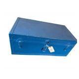 Blue Painted Travel Trunk