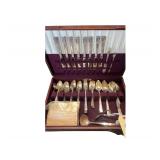 Empire Nobility Plate Fine Silverware - Service for 8 with Serving Pieces, Original Paperwork, Original Polishing Cloth and Storage Chest