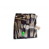 International Sterling “Prelude” Sterling Silverware Set - 2 Types of Forks, 2 Types of Spoons, Knives, Serving Pieces