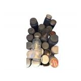 2 Bins full of Vintage Jars, Peanut Butter Jars, Baking Molds and other Misc. Kitchen Ware